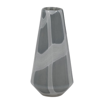 Victoria Large Glass Vase - Gray