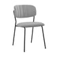 Carlo - Velvet And Metal Dining Room Chairs (Set of 2) - Gray