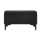 Legend - Veneer 1 Drawer Nightstand With Metal Legs - Black Glaze Ash