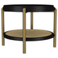 Arini - Round End Side Table With Storage Shelf