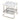 Metal / Marble Glass Side Table - Silver / White