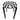 Platted Black And White Accent Table