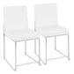 Fuji - High Back Dining Chair - Stainless Steel (Set of 2)