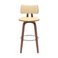 Pico - Swivel Walnut Wood Faux Leather Stool