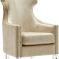 Gramercy - Croc Velvet Wing Chair - Gold