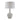 27" Ruffles Table Lamp Crystal Base - White