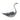 7" Majesty Kyanite Stone Sitting Metal Swan - Pearl Silver