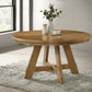 Danvers - Round Wood Dining Table - Brown Oak