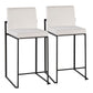 Fuji - High Back Counter Stool - Black Legs