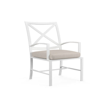 Bristol - Dining Chair, With Self Welt - Canvas Flax / White