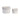7" / 11" Flower Petal Applique Planters (Set of 2) - White
