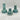 Coastal Ribbed Bud Vase Reactive Finish - Blue