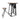 Metal / Wood Table With Folding Chairs 41" - Brown