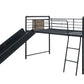 Cordelia - Twin Loft Bed - Antique Oak, Sandy Black & Dark Bronze Hand-Brushed Finish - 49"