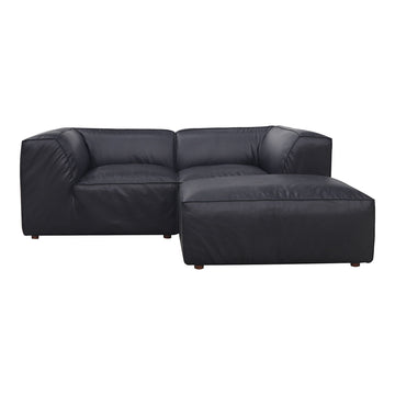 Form - Nook Modular Sectional Vantage Black Leather