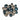 37X31 Metal Multi Disc Wall Decor - Blue/Silver