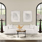 Everly - Boucle Upholstered Extra Long Sofa - White