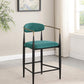 Tina - Metal Counter Height Bar Stool With Upholstered Back And Seat (Set of 2)