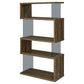 Emelle - 4-Shelf Glass Panel Bookshelf