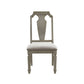 Zumala - Side Chair (Set of 2) - Beige Linen & Weathered Oak Finish