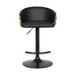 Solstice - Adjustable Black Swivel Barrstool - Black Powder / Gold