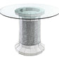 Ellie - Cylinder Pedestal Glass Top Dining Table