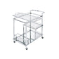 Splinter - Serving Cart - Clear Glass & Chrome Finish