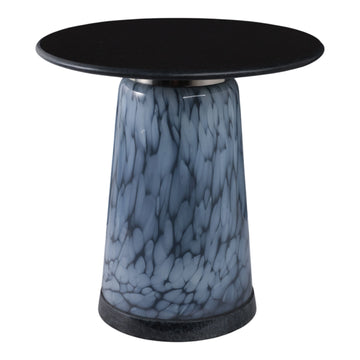 19" Posados Tall Art Table With Marble Top - Blue