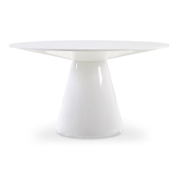 Otago - Round Dining Table - High Gloss White