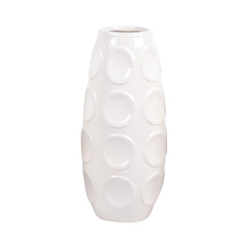 Circle Embossed Vase - Cotton