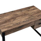 Aflo - Writing Desk - Weathered Oak & Black Finish