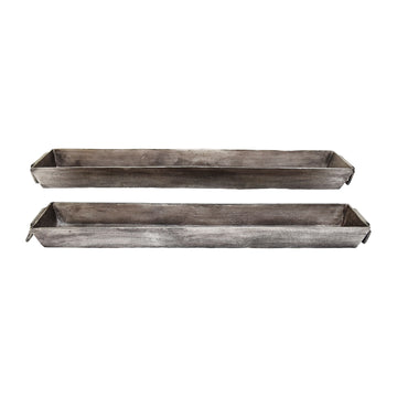 36 / 40" Jasper Trays (Set of 2) - Silver