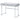 Tigress - Writing Desk - White Printed Faux Marble Top & Chrome