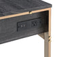 Perle - Writing Desk - Champagne Gold & Black Finish