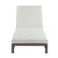 Salena - Patio Lounge Chair - Beige Fabric & Gray Finish - 8"