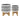 Ceramic Aztec Planter On Wooden Stand 5 / 8" (Set of 2) - Gray