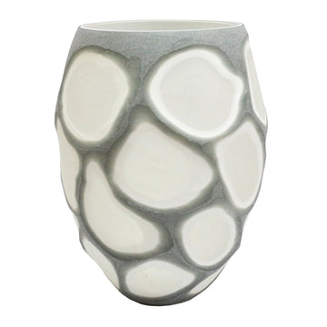 Havre Large Glass Vase 12" - Gray