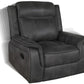 Lawrence - Upholstered Padded Arm Glider Recliner - Charcoal