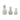 9" / 11" / 13" Tacoma Ceramic Bottles (Set of 3) - Gray