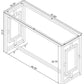 Merced - Glass Top Metal Entryway Sofa Console Table - Nickel