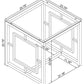Merced - Square Glass Top Side End Table - Nickel