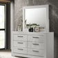 Ives - 6-Drawer Dresser And Mirror - White High Gloss