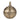Metal Face Jar With Lid 13" - Champagne
