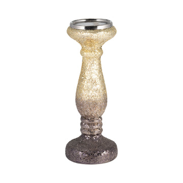 Plum Crackled Candle Holder 12" - Purple