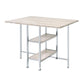 Raine - Counter Height Table - Antique White & Chrome Finish