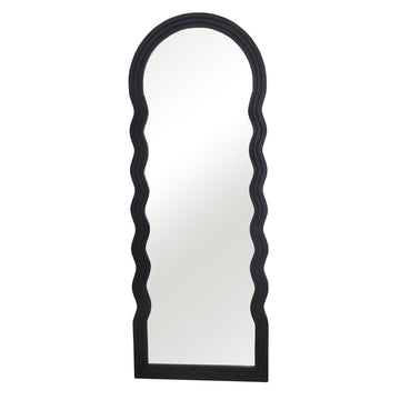 Layered Curvy Leaner Mirror - Black