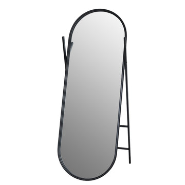 Rounded Standing Mirror - Black