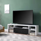 Buck II - TV Stand - White & Black High Gloss Finish