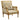Daesha - Chair With Pillow - Tan Flannel & Antique Gold
