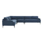 Serena - Velvet Large L-Sectional With Black Legs